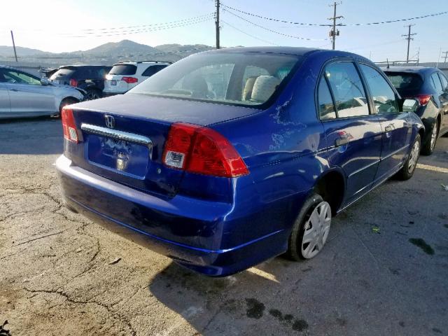 2HGES16444H634365 - 2004 HONDA CIVIC DX BLUE photo 4