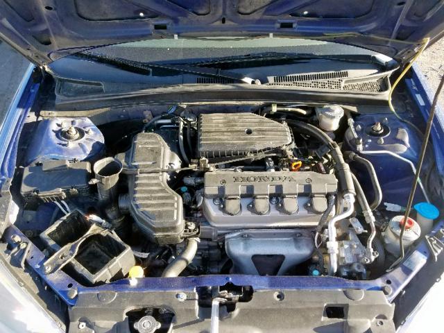 2HGES16444H634365 - 2004 HONDA CIVIC DX BLUE photo 7