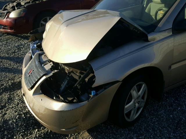 1G8AJ58F97Z176939 - 2007 SATURN ION LEVEL GOLD photo 9