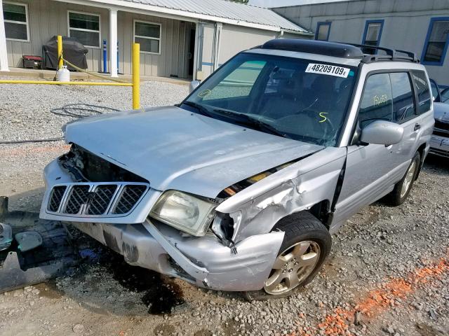 JF1SF65652H708746 - 2002 SUBARU FORESTER S SILVER photo 2