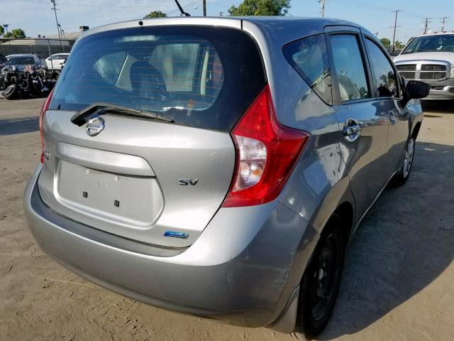 3N1CE2CP3FL437458 - 2015 NISSAN VERSA NOTE GRAY photo 4