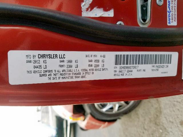 1B3HB28B68D720617 - 2008 DODGE CALIBER ORANGE photo 10