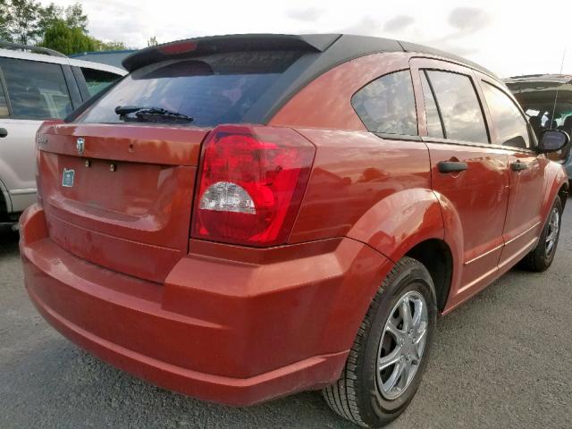 1B3HB28B68D720617 - 2008 DODGE CALIBER ORANGE photo 4