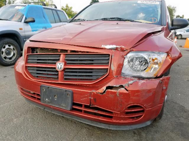 1B3HB28B68D720617 - 2008 DODGE CALIBER ORANGE photo 9