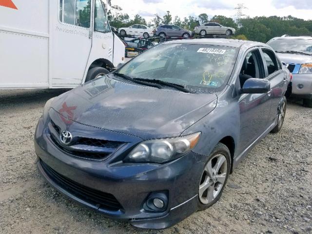 2T1BU4EE6BC609482 - 2011 TOYOTA COROLLA BA GRAY photo 2