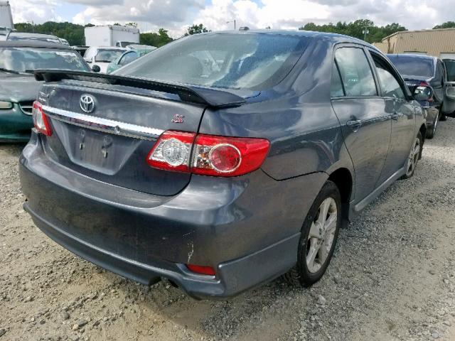 2T1BU4EE6BC609482 - 2011 TOYOTA COROLLA BA GRAY photo 4