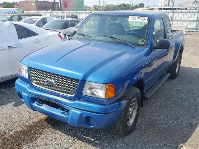 1FTYR14U91PA23796 - 2001 FORD RANGER SUP BLUE photo 2