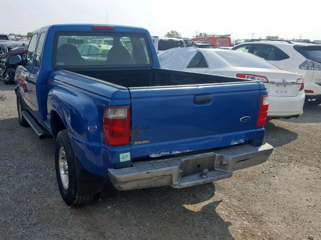 1FTYR14U91PA23796 - 2001 FORD RANGER SUP BLUE photo 3