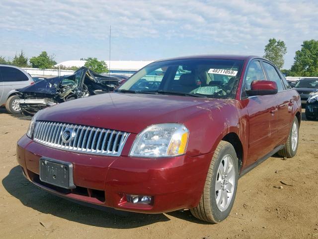 1MEFM41195G614846 - 2005 MERCURY MONTEGO LU BURGUNDY photo 2