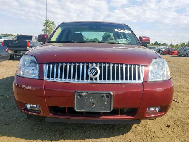 1MEFM41195G614846 - 2005 MERCURY MONTEGO LU BURGUNDY photo 9