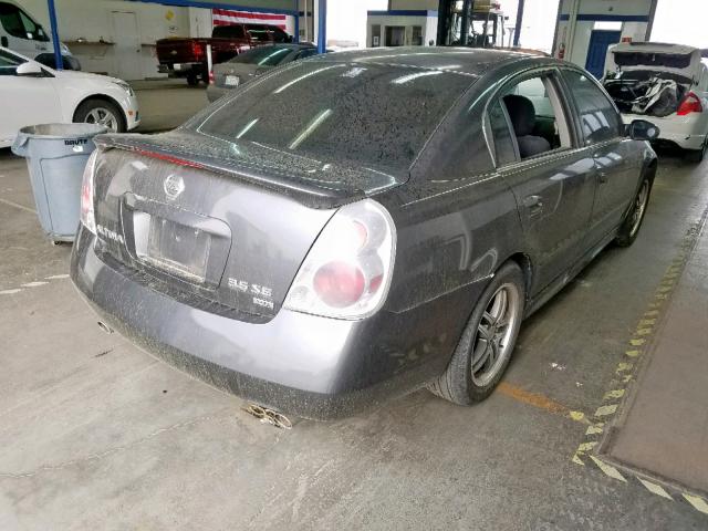 1N4BL11D65N905186 - 2005 NISSAN ALTIMA SE GRAY photo 4