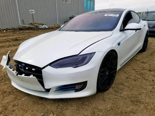 5YJSA1E40GF172550 - 2016 TESLA MODEL S WHITE photo 2