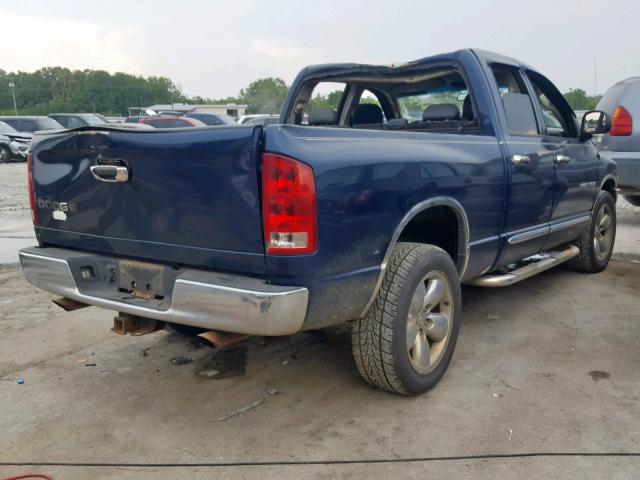 1D7HA18D24S705234 - 2004 DODGE RAM 1500 S BLUE photo 4