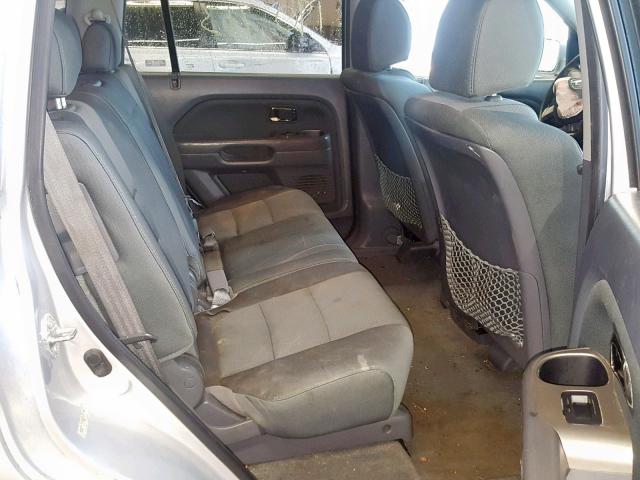 5FNYF18258B043677 - 2008 HONDA PILOT VP SILVER photo 6