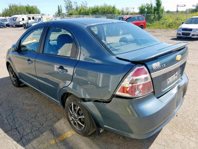 3G1TV55E09L120860 - 2009 CHEVROLET AVEO LS BLUE photo 3