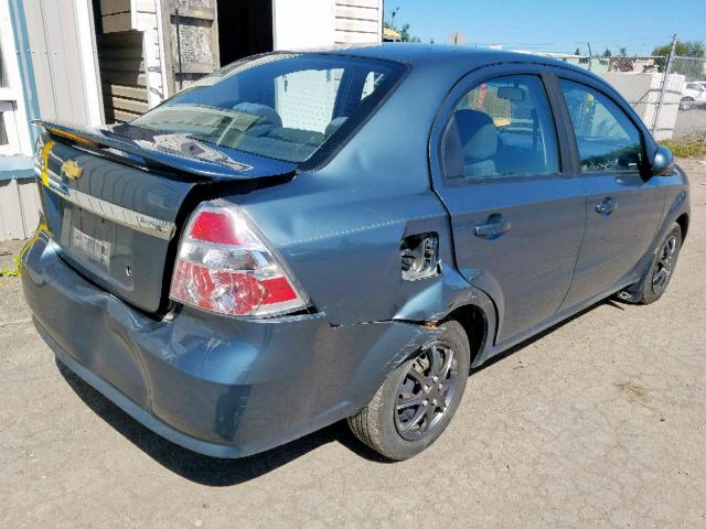 3G1TV55E09L120860 - 2009 CHEVROLET AVEO LS BLUE photo 4