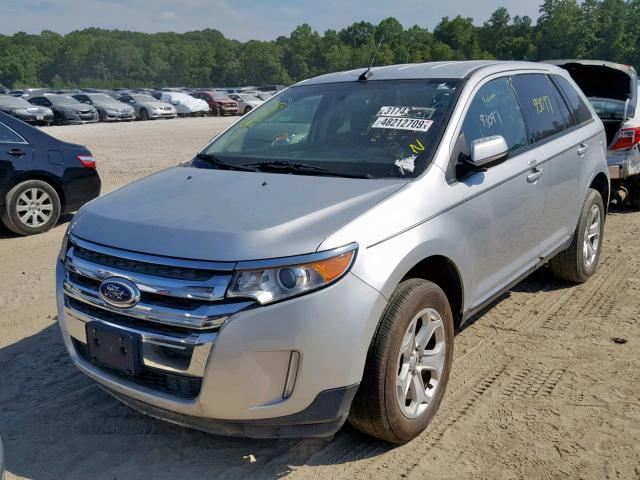 2FMDK3JC1DBB45876 - 2013 FORD EDGE SEL SILVER photo 2