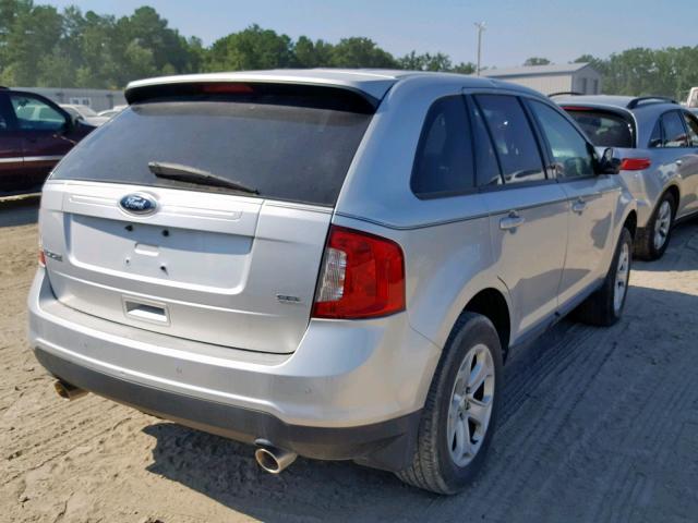 2FMDK3JC1DBB45876 - 2013 FORD EDGE SEL SILVER photo 4