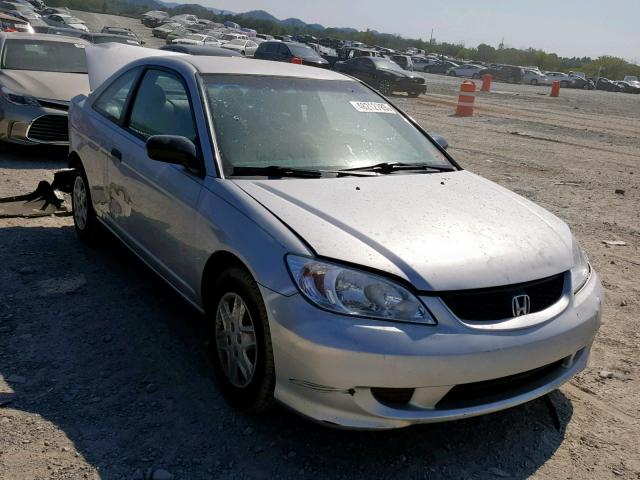 1HGEM22185L051250 - 2005 HONDA CIVIC DX V SILVER photo 1