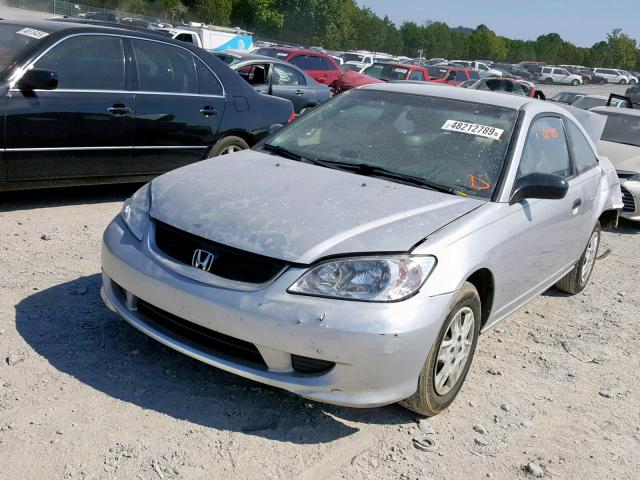 1HGEM22185L051250 - 2005 HONDA CIVIC DX V SILVER photo 2