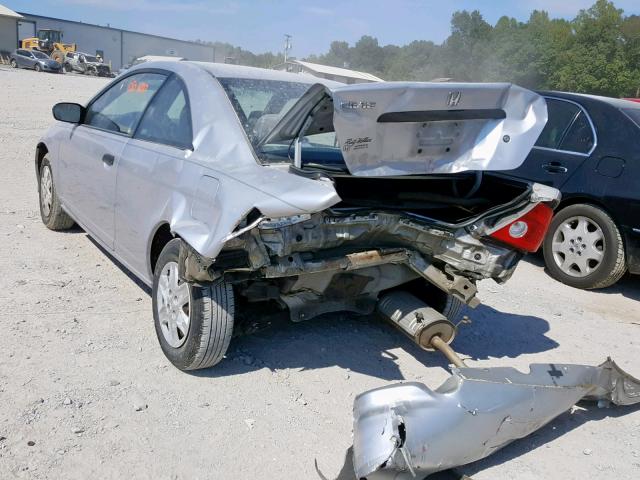 1HGEM22185L051250 - 2005 HONDA CIVIC DX V SILVER photo 3