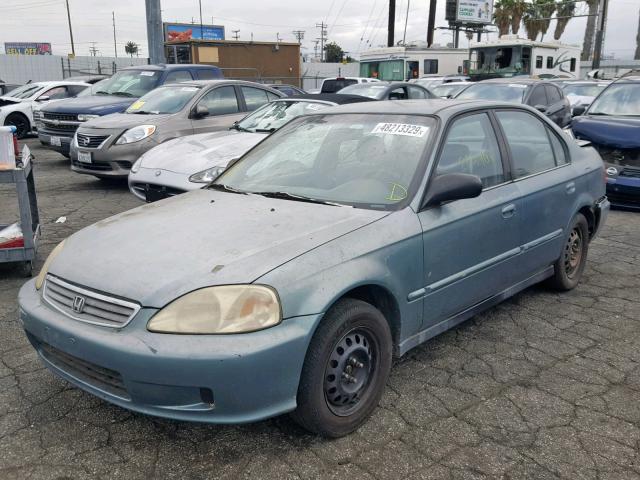 2HGEJ6617YH534207 - 2000 HONDA CIVIC BASE BLUE photo 2