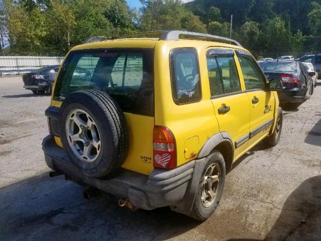 2CNBJ734726945546 - 2002 CHEVROLET TRACKER ZR YELLOW photo 4