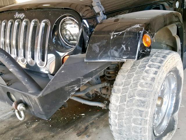 1J8GA59137L157950 - 2007 JEEP WRANGLER S BLACK photo 9