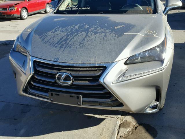 JTJBARBZ3G2088558 - 2016 LEXUS NX 200T TAN photo 9