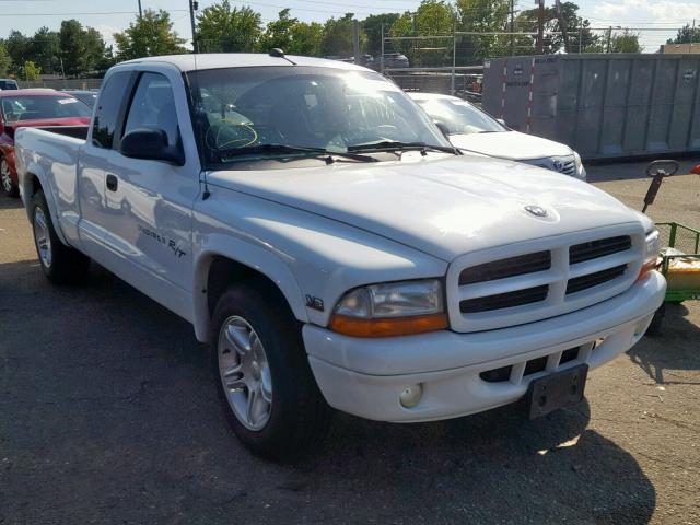 1B7GL22Z2YS592675 - 2000 DODGE DAKOTA WHITE photo 1