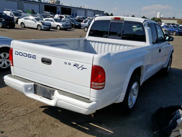 1B7GL22Z2YS592675 - 2000 DODGE DAKOTA WHITE photo 4