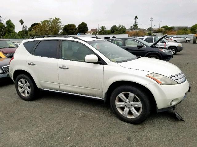 JN8AZ08TX7W517455 - 2007 NISSAN MURANO SL WHITE photo 1