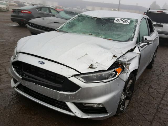 3FA6P0VP7HR194488 - 2017 FORD FUSION SPO SILVER photo 2