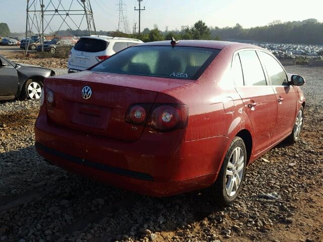 3VWRL71K69M147244 - 2009 VOLKSWAGEN JETTA TDI RED photo 4