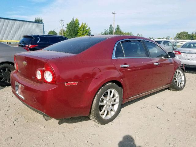 1G1ZK57729F130172 - 2009 CHEVROLET MALIBU LTZ მუქწითელი ფოტო 4
