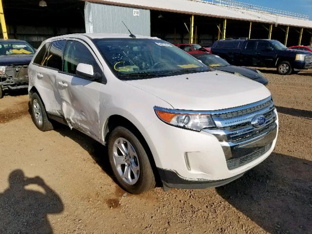 2FMDK3JC8DBE03875 - 2013 FORD EDGE SEL WHITE photo 1