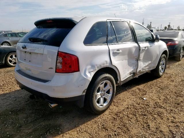 2FMDK3JC8DBE03875 - 2013 FORD EDGE SEL WHITE photo 4