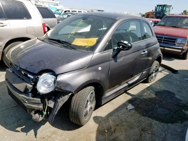 3C3CFFGE6HT621066 - 2017 FIAT 500 ELECTR CHARCOAL photo 2