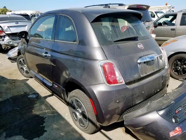 3C3CFFGE6HT621066 - 2017 FIAT 500 ELECTR CHARCOAL photo 3