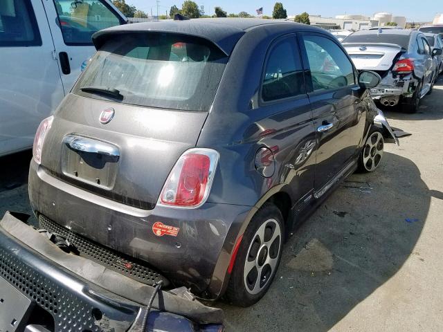 3C3CFFGE6HT621066 - 2017 FIAT 500 ELECTR CHARCOAL photo 4