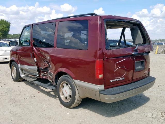 1GKEL19XX3B516267 - 2003 GMC SAFARI XT BURGUNDY photo 3