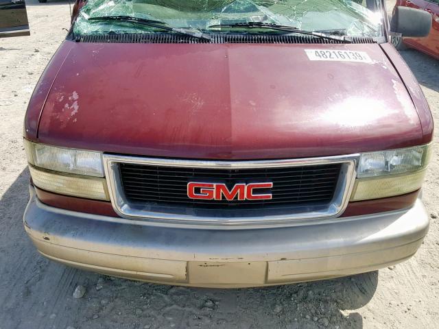 1GKEL19XX3B516267 - 2003 GMC SAFARI XT BURGUNDY photo 7