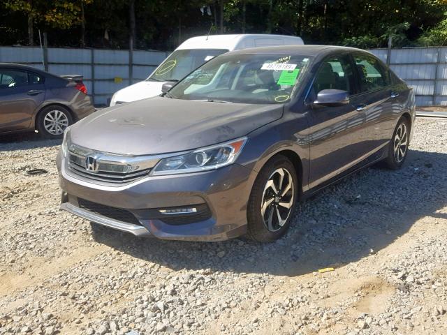 1HGCR2F96HA121594 - 2017 HONDA ACCORD EXL GRAY photo 2