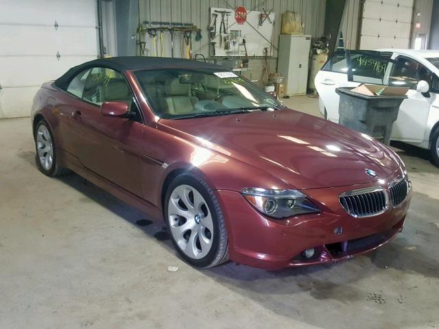 WBAEK73435B324317 - 2005 BMW 645 CI AUT BURGUNDY photo 1