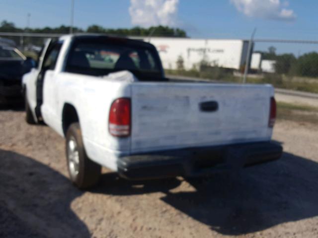 1B7GL22X5XS142290 - 1999 DODGE DAKOTA WHITE photo 3