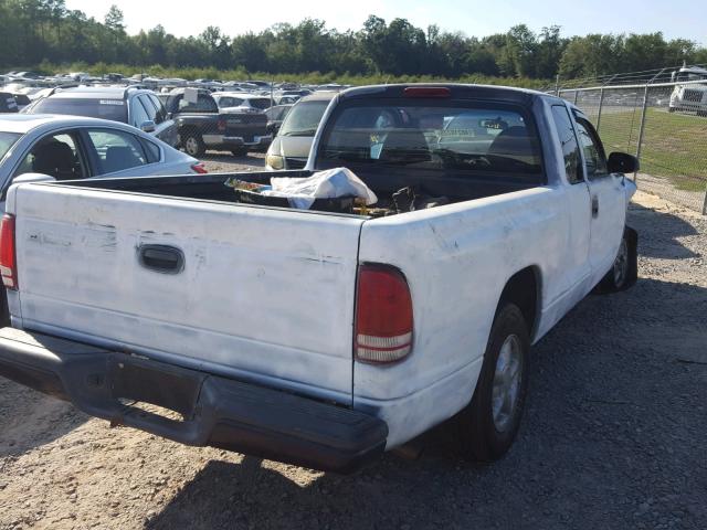 1B7GL22X5XS142290 - 1999 DODGE DAKOTA WHITE photo 4