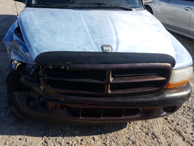 1B7GL22X5XS142290 - 1999 DODGE DAKOTA WHITE photo 7