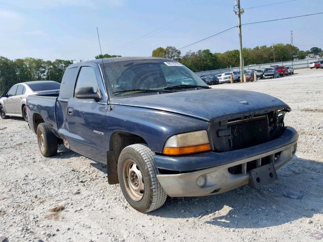 1B7FL22P91S188790 - 2001 DODGE DAKOTA BLUE photo 1