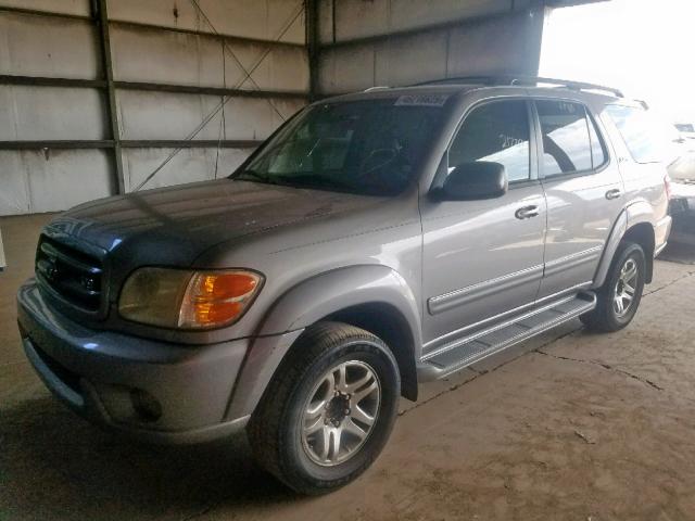 5TDZT34A33S142976 - 2003 TOYOTA SEQUOIA SR GRAY photo 2