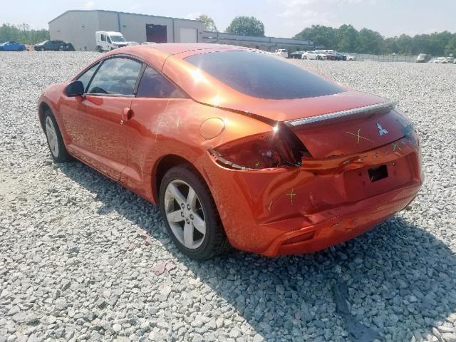 4A3AK24F79E042896 - 2009 MITSUBISHI ECLIPSE GS ORANGE photo 3